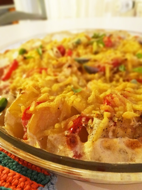 Rezept: Veganes Kartoffel-Kohlrabi-Tomaten-Gratin | Lisibloggt