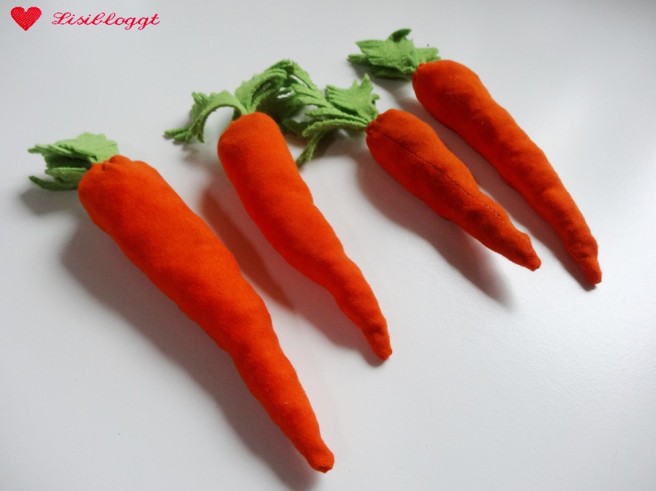 Anleitung: Karotten für den Kaufladen naehen